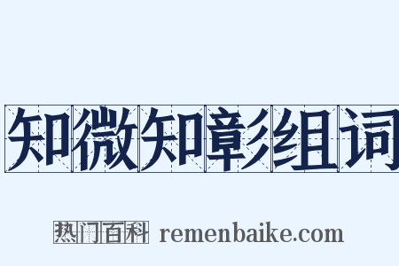 知微知彰组词是什么意思的图片